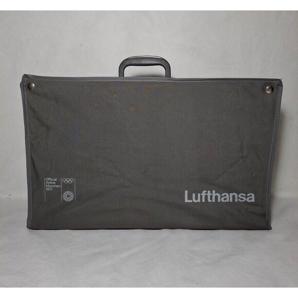 Vintage Lufthansa Crew Pilot Folding Suitcase, 1972 Munich Olympics (Rare Find) - Picture 1 of 12